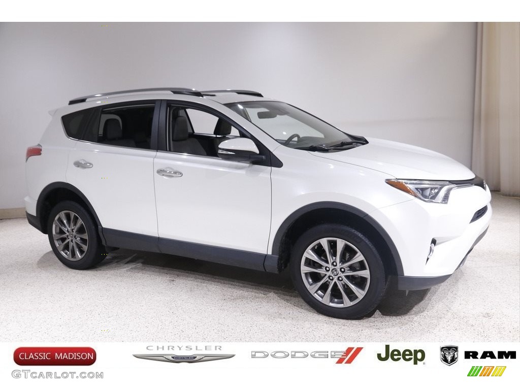 2017 RAV4 Limited - Blizzard Pearl White / Ash photo #1