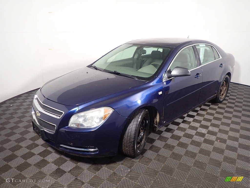 2008 Malibu LS Sedan - Imperial Blue Metallic / Titanium Gray photo #8
