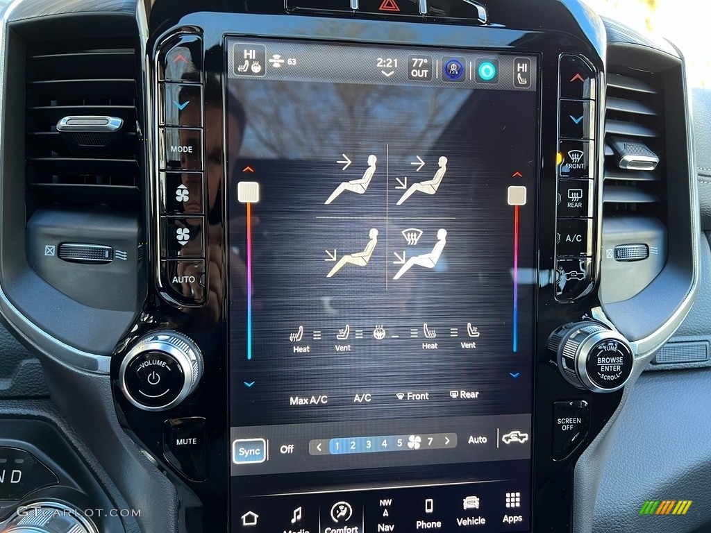 2023 Ram 1500 Laramie Night Edition Crew Cab 4x4 Controls Photo #145553462