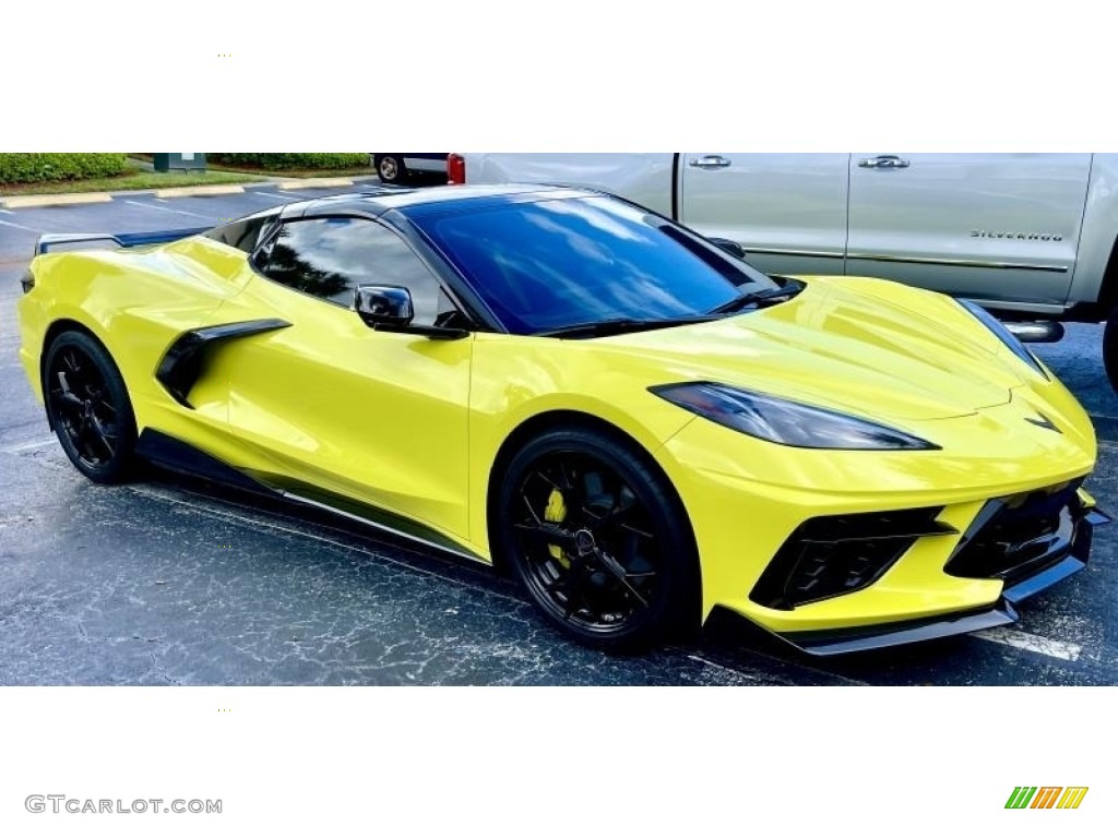 Accelerate Yellow Metallic 2022 Chevrolet Corvette Stingray Convertible Exterior Photo #145554104