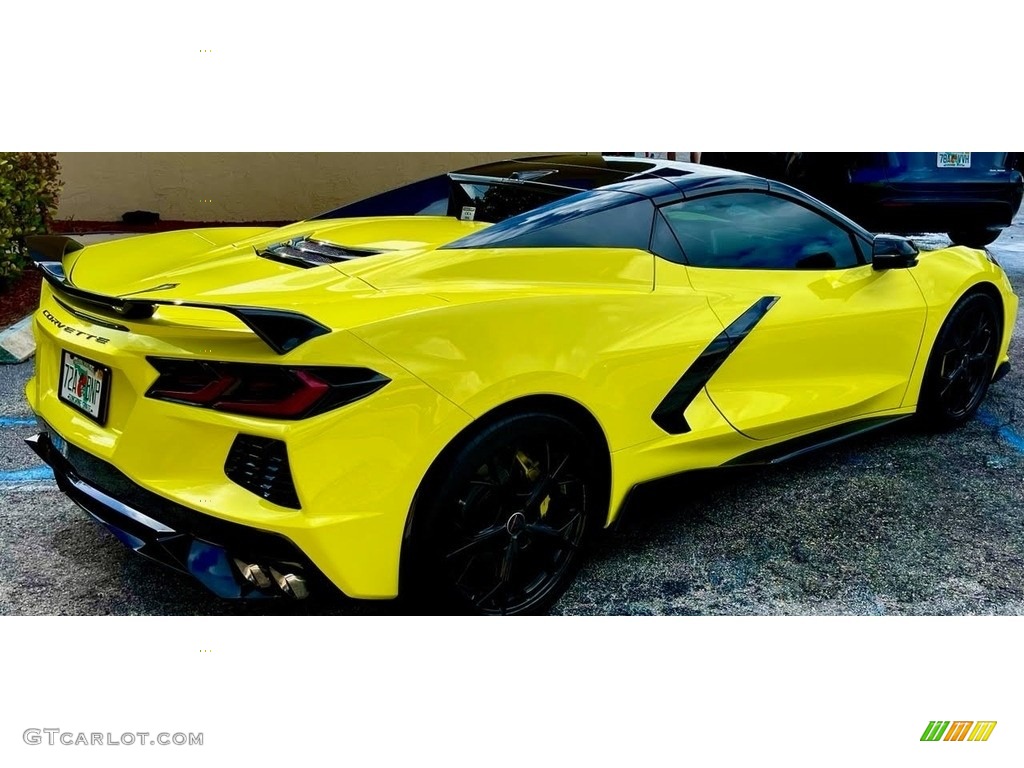 Accelerate Yellow Metallic 2022 Chevrolet Corvette Stingray Convertible Exterior Photo #145554110