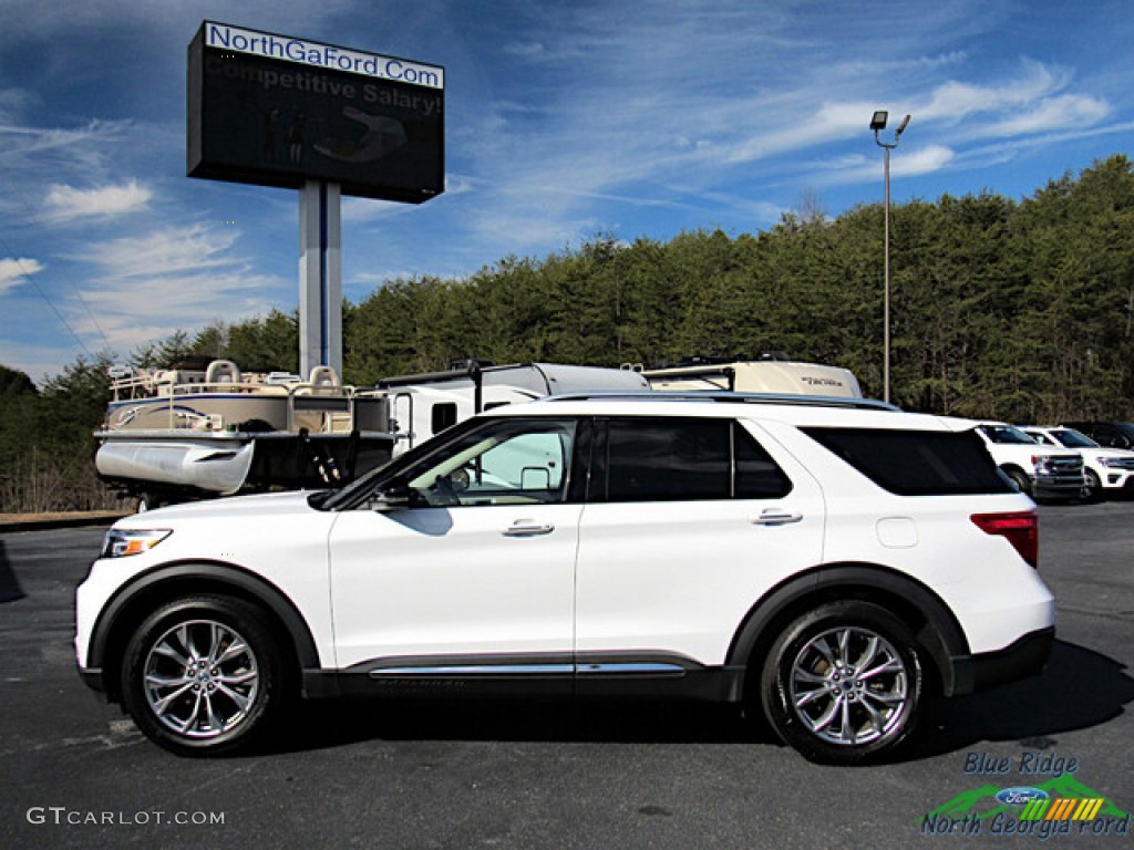 2021 Explorer Limited - Star White Metallic Tri-Coat / Sandstone photo #2