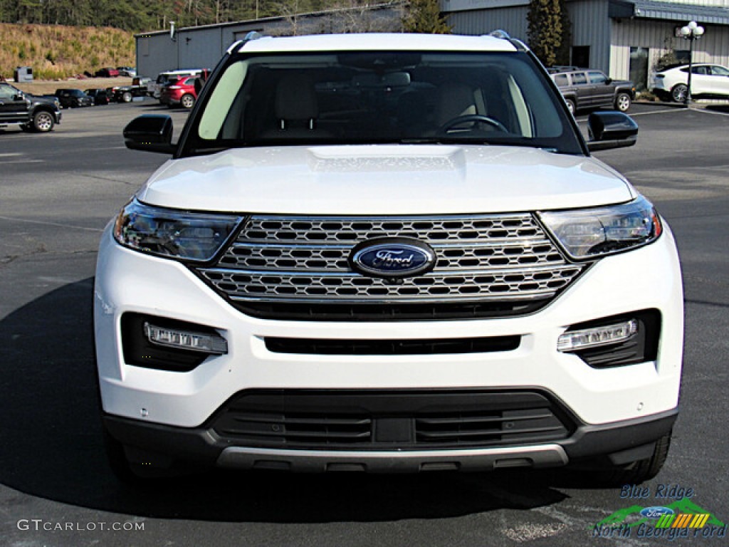 2021 Explorer Limited - Star White Metallic Tri-Coat / Sandstone photo #8