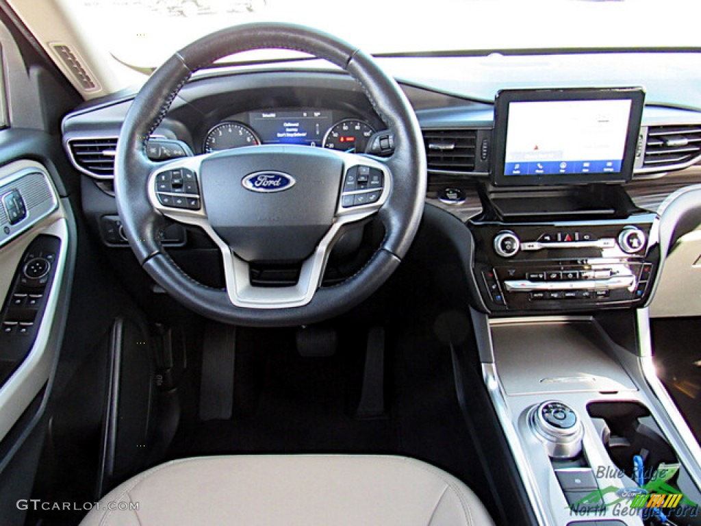 2021 Explorer Limited - Star White Metallic Tri-Coat / Sandstone photo #16