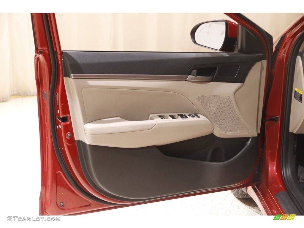 2018 Elantra Value Edition - Scarlet Red / Beige photo #4