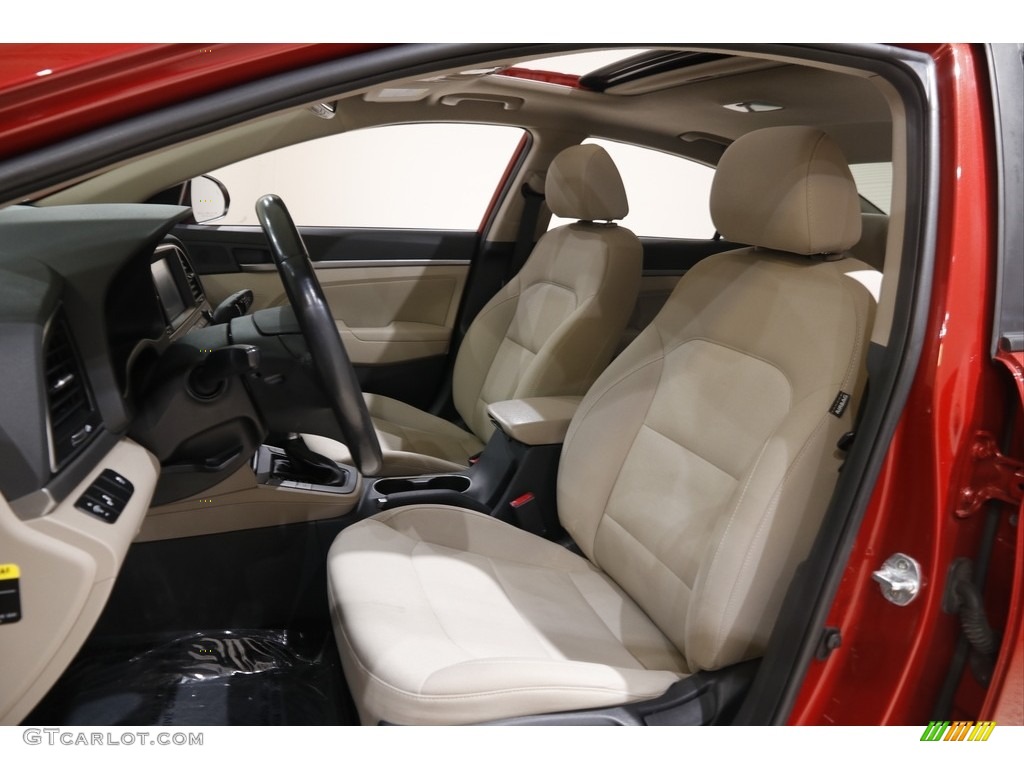 2018 Elantra Value Edition - Scarlet Red / Beige photo #5