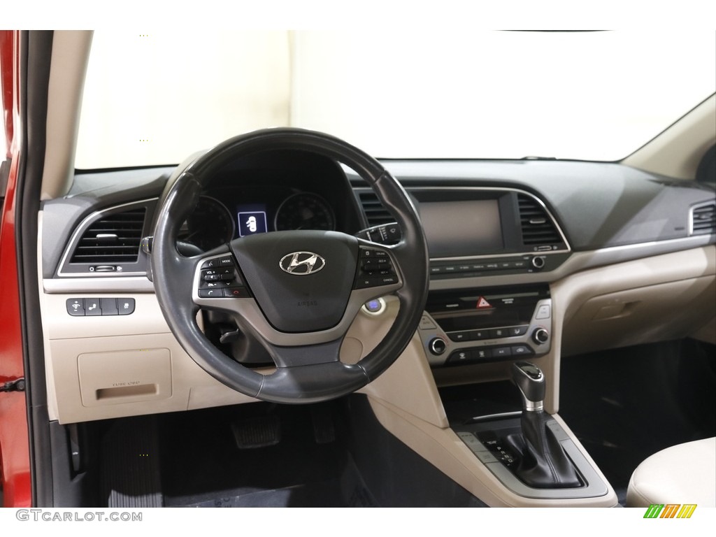 2018 Elantra Value Edition - Scarlet Red / Beige photo #6