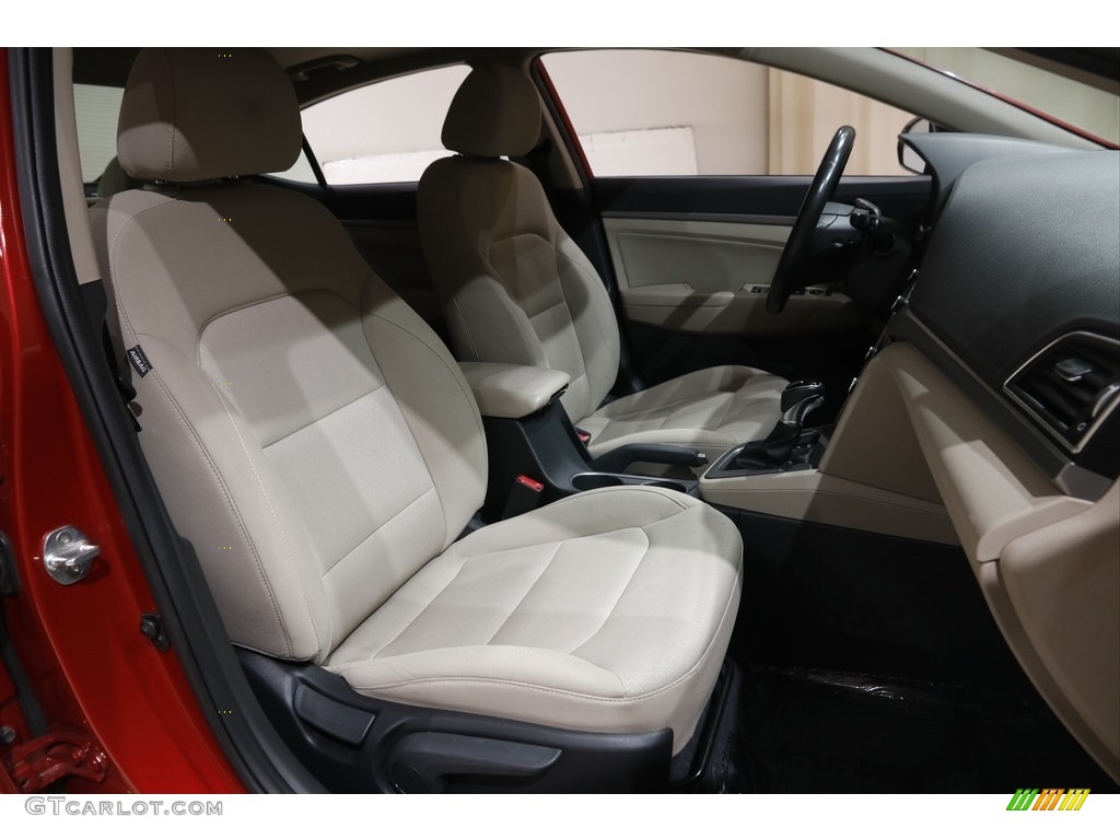 2018 Elantra Value Edition - Scarlet Red / Beige photo #14