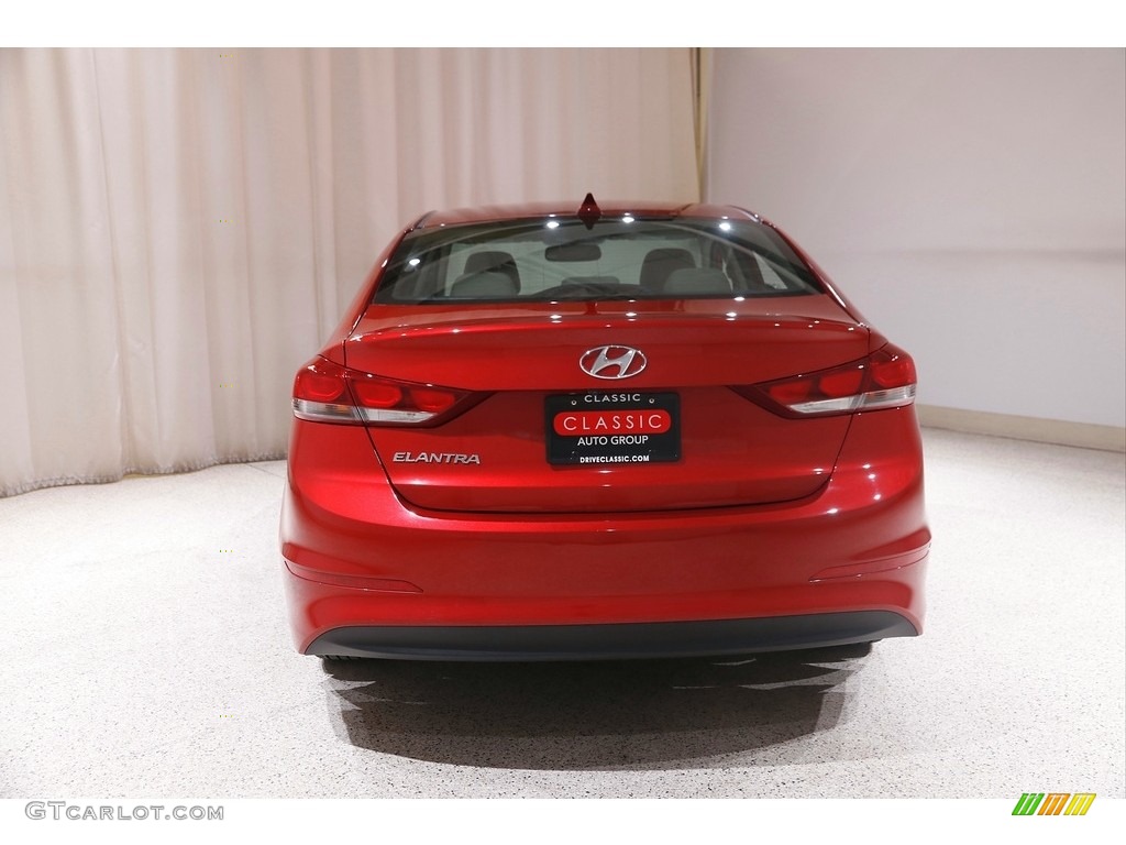 2018 Elantra Value Edition - Scarlet Red / Beige photo #17