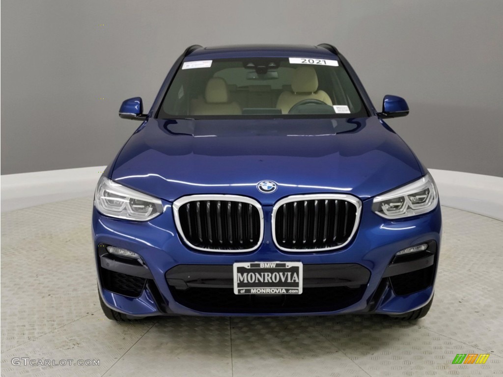 2021 X3 sDrive30i - Phytonic Blue Metallic / Canberra Beige/Black photo #2