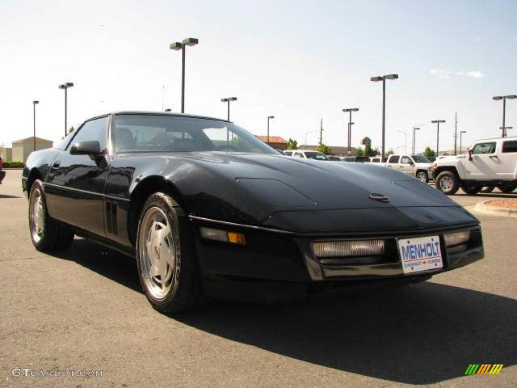 1989 Corvette Coupe - Black / Black photo #3