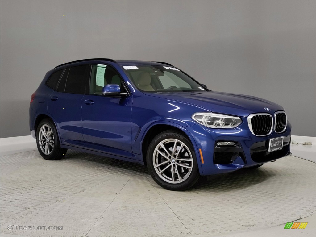 2021 X3 sDrive30i - Phytonic Blue Metallic / Canberra Beige/Black photo #37