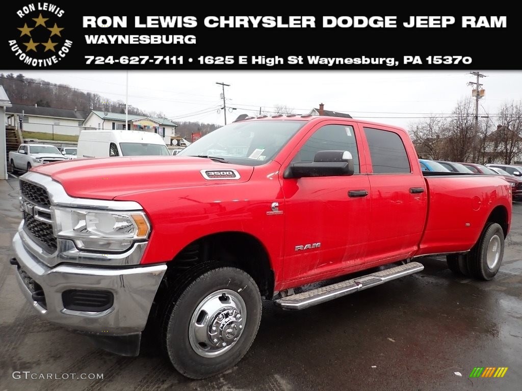 2022 3500 Tradesman Crew Cab 4x4 - Flame Red / Black photo #1