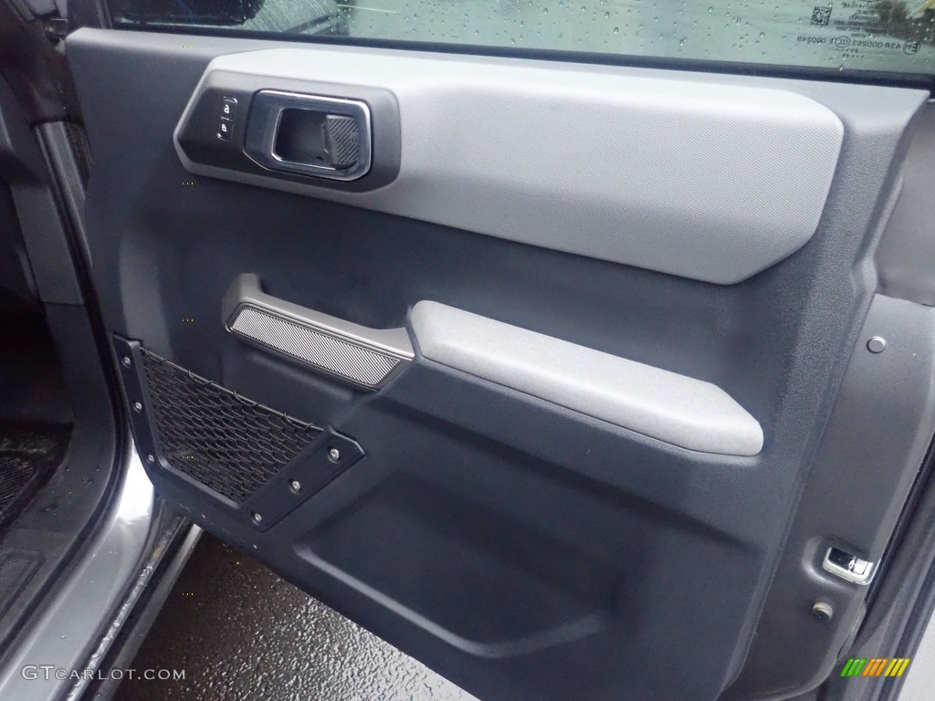 2021 Ford Bronco Black Diamond 4x4 4-Door Black Onyx Door Panel Photo #145559453