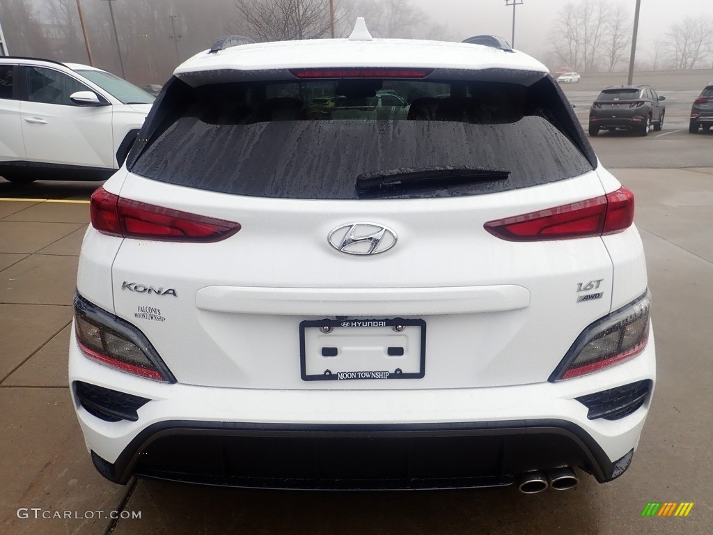 2023 Kona N Line AWD - Lunar White / Black photo #3