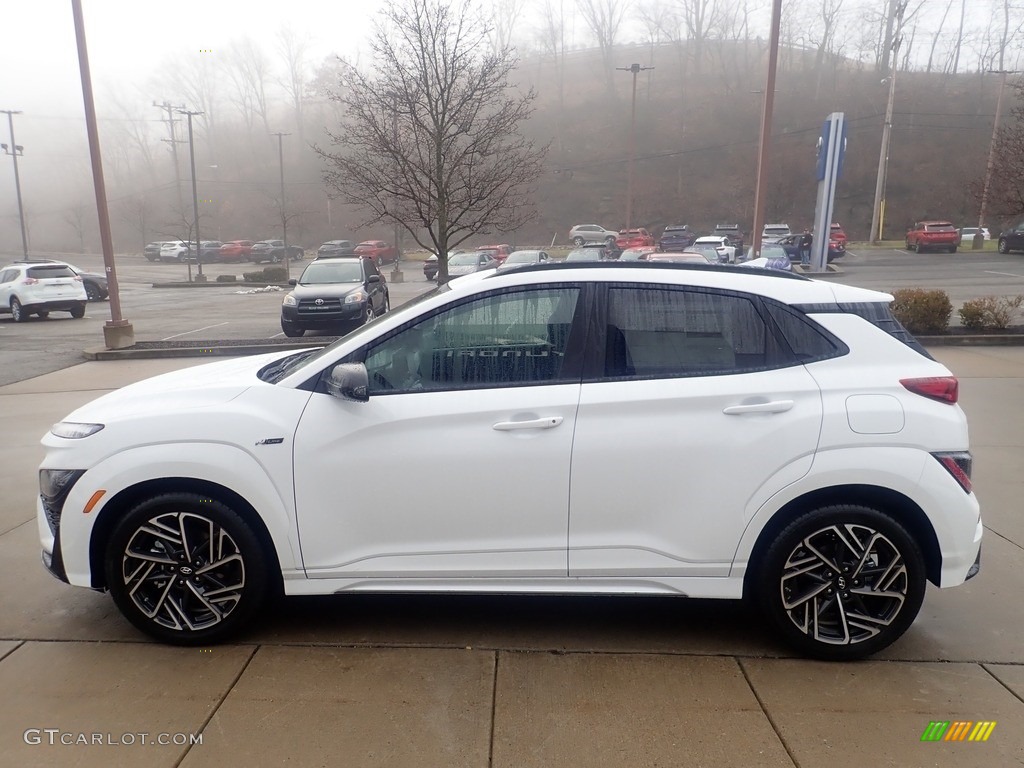 Lunar White 2023 Hyundai Kona N Line AWD Exterior Photo #145560374