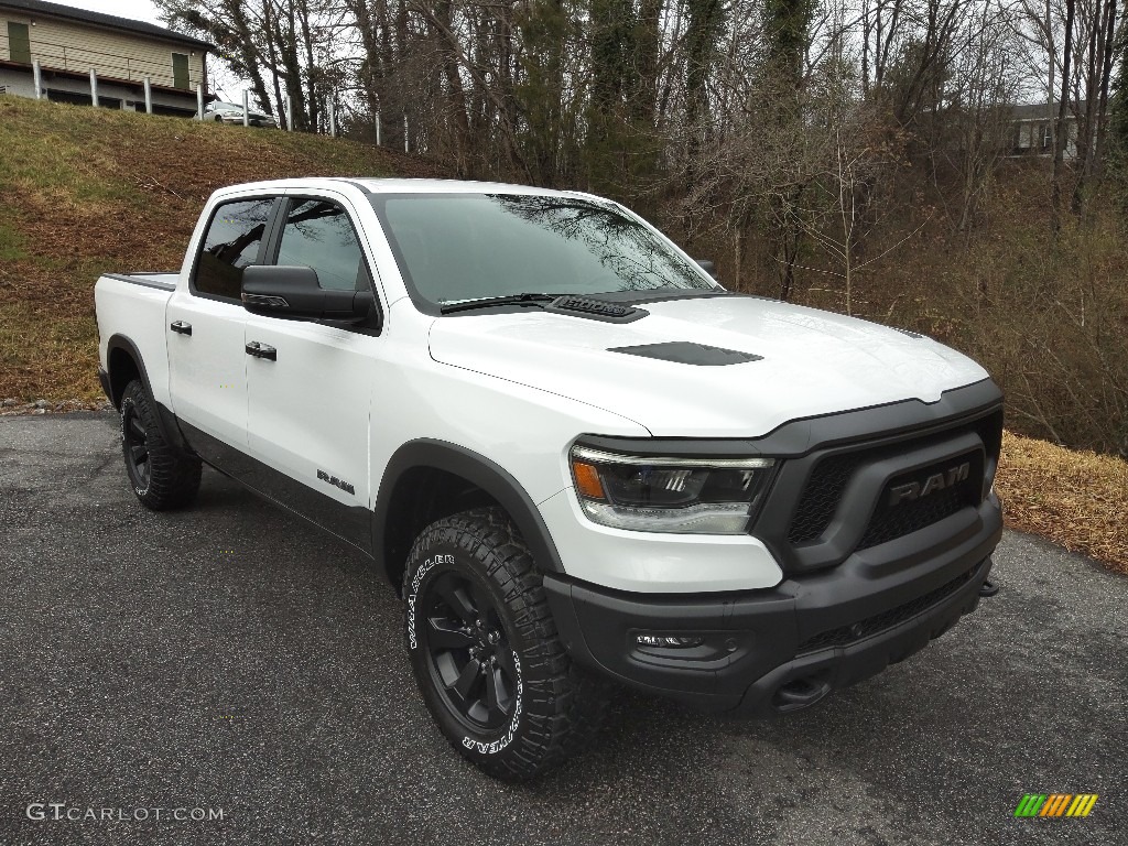 Bright White 2023 Ram 1500 Rebel Crew Cab 4x4 Exterior Photo #145560440