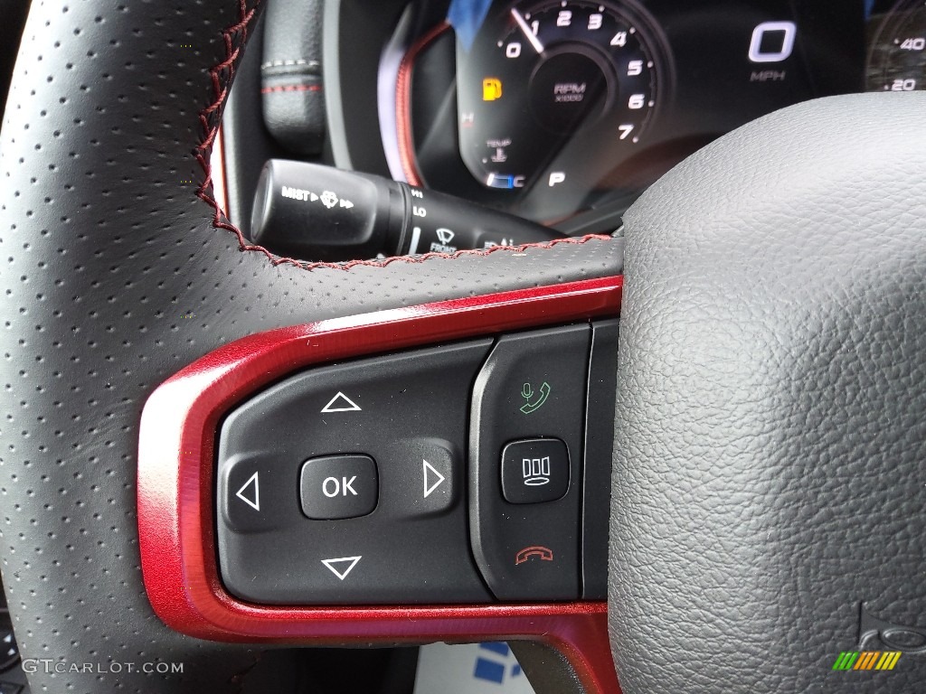 2023 Ram 1500 Rebel Crew Cab 4x4 Red/Black Steering Wheel Photo #145560713