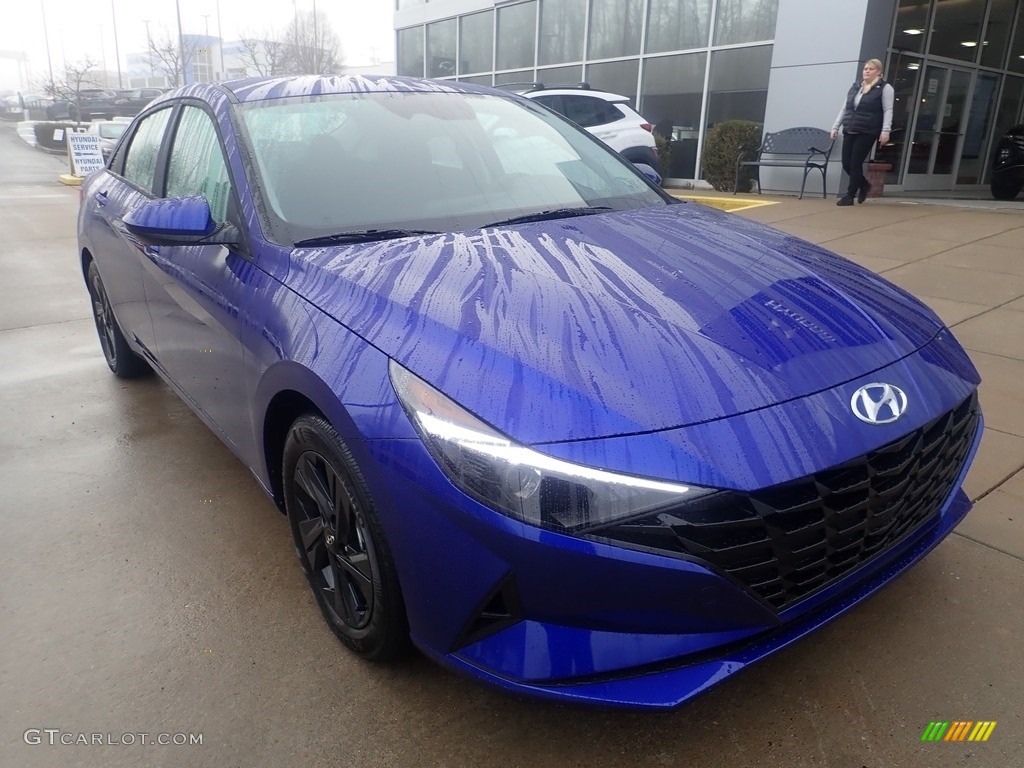 2023 Elantra Blue Hybrid - Intense Blue / Black photo #9