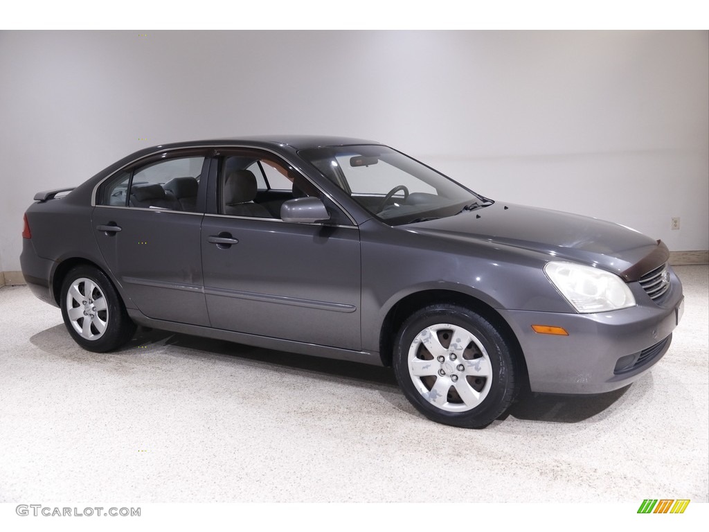 2008 Optima LX - Midnight Gray Metallic / Gray photo #1