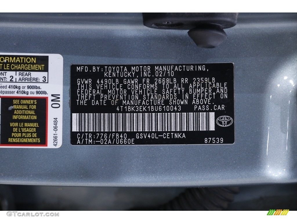 2011 Camry LE V6 - Aloe Green Metallic / Bisque photo #20