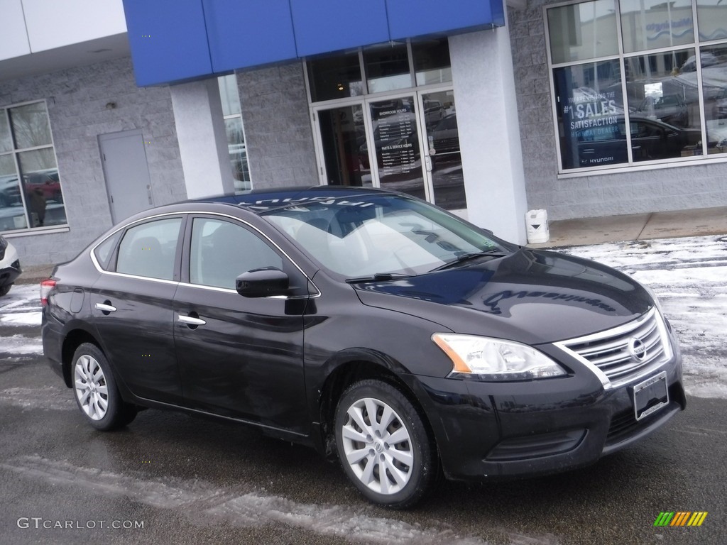 2014 Sentra SV - Super Black / Charcoal photo #1