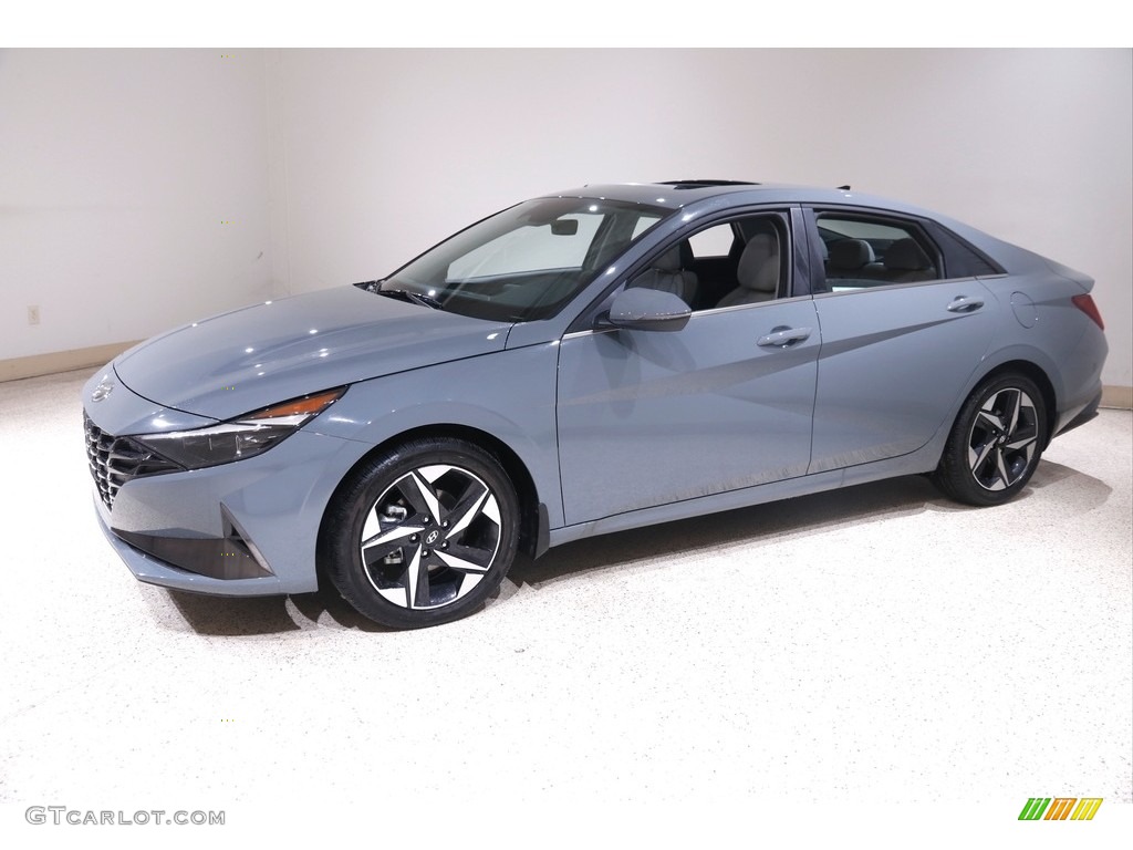 2023 Elantra Limited Hybrid - Electric Shadow / Medium Gray photo #3