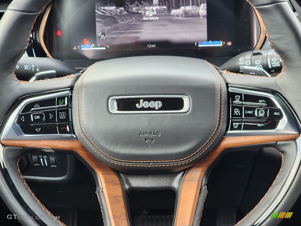 2023 Jeep Grand Cherokee L Summit 4x4 Global Black Steering Wheel Photo #145569024
