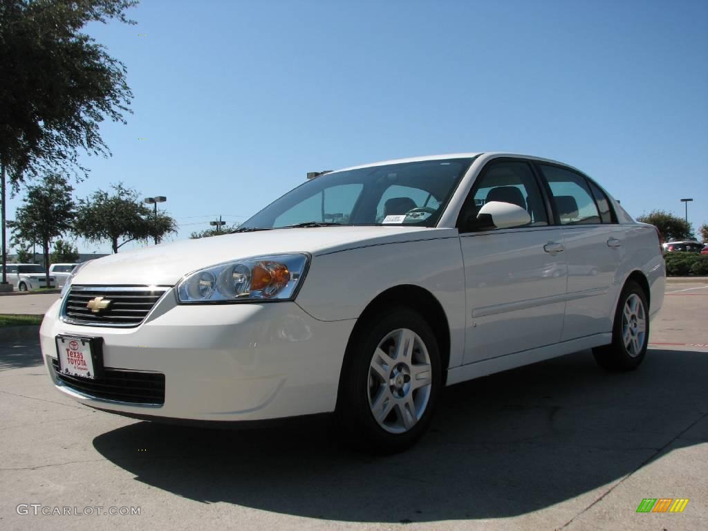 2007 Malibu LT Sedan - White / Titanium Gray photo #3