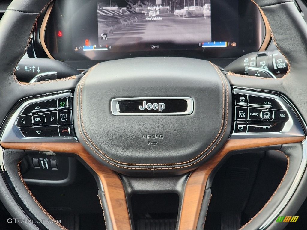 2023 Jeep Grand Cherokee L Summit 4x4 Global Black Steering Wheel Photo #145569784