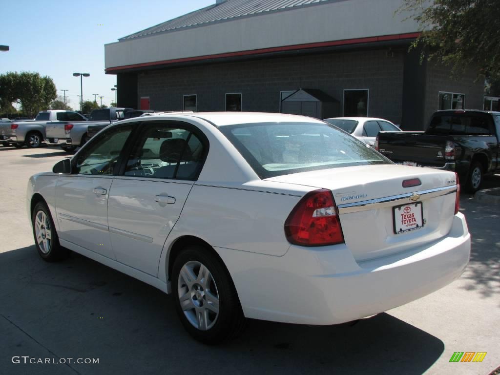 2007 Malibu LT Sedan - White / Titanium Gray photo #5