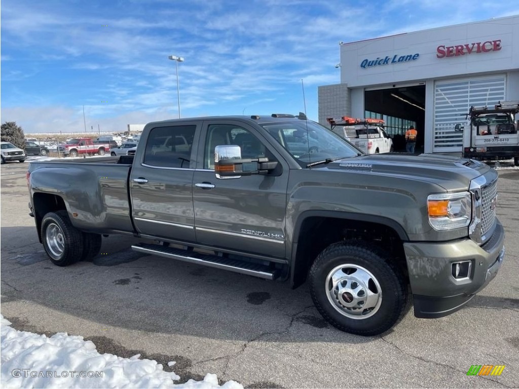 Dark Slate Metallic 2017 GMC Sierra 3500HD Denali Crew Cab 4x4 Exterior Photo #145570794