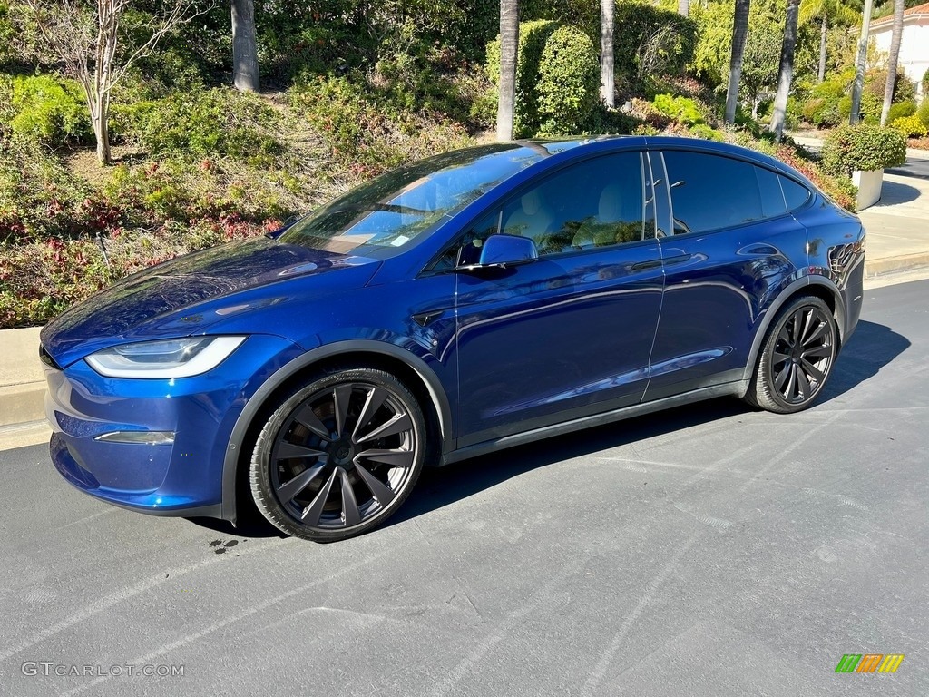 Deep Blue Metallic 2022 Tesla Model X AWD Exterior Photo #145570857