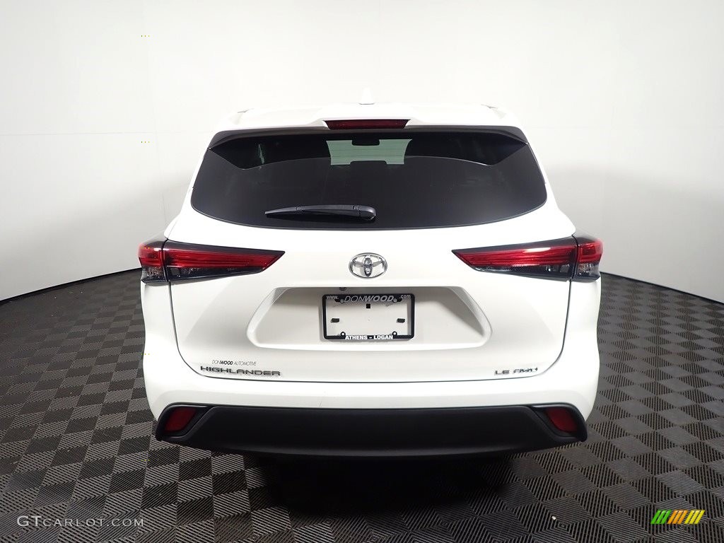 2020 Highlander LE AWD - Blizzard White Pearl / Gray photo #11