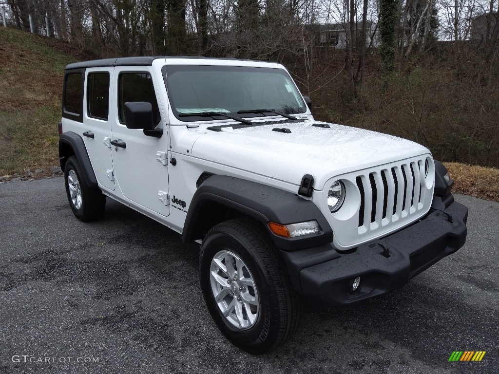 Bright White 2023 Jeep Wrangler Unlimited Sport 4x4 Exterior Photo #145572024