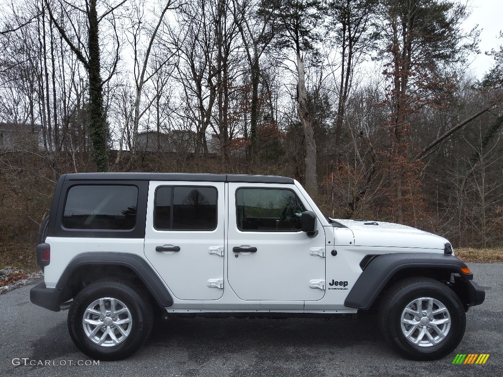 Bright White 2023 Jeep Wrangler Unlimited Sport 4x4 Exterior Photo #145572045