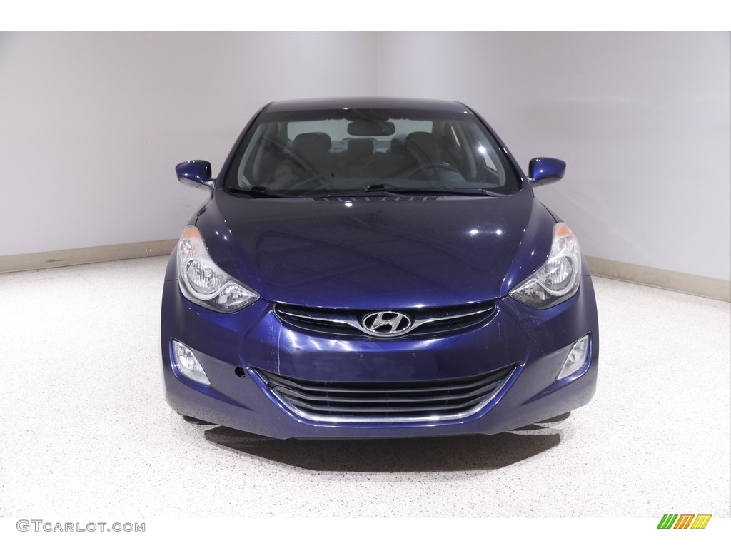 2013 Elantra GLS - Indigo Night / Gray photo #2