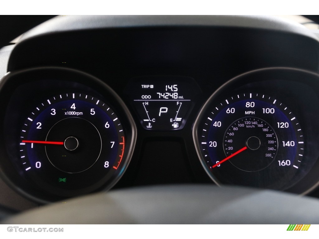 2013 Elantra GLS - Indigo Night / Gray photo #8