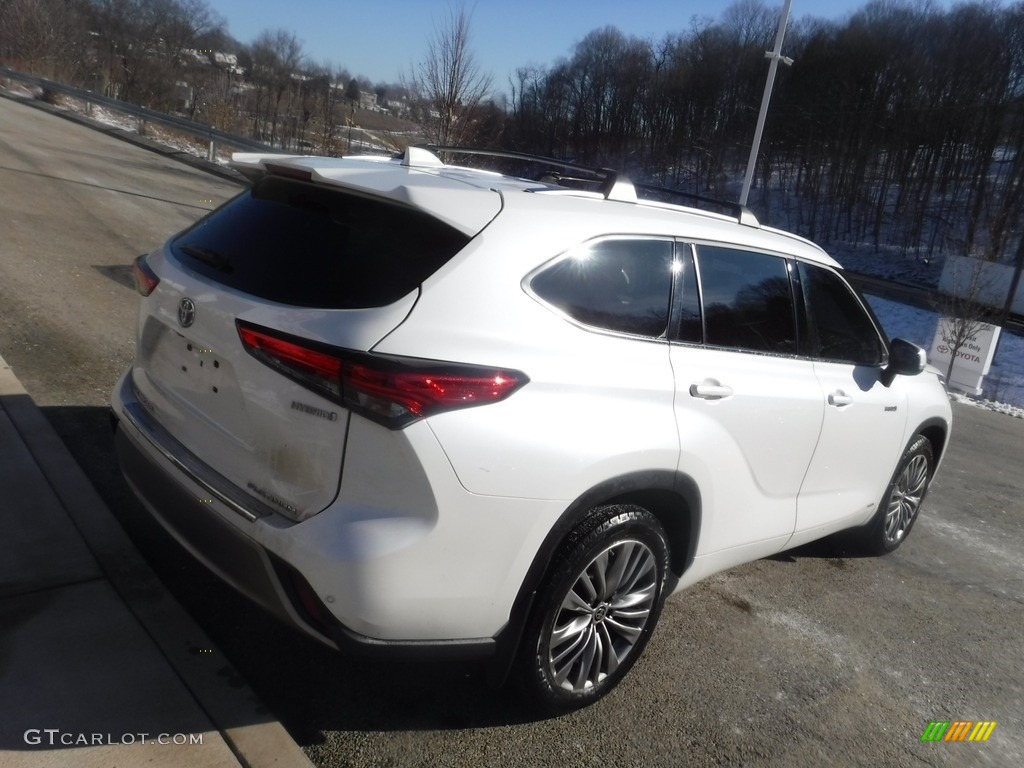 2020 Highlander Hybrid Platinum AWD - Blizzard White Pearl / Glazed Caramel photo #9