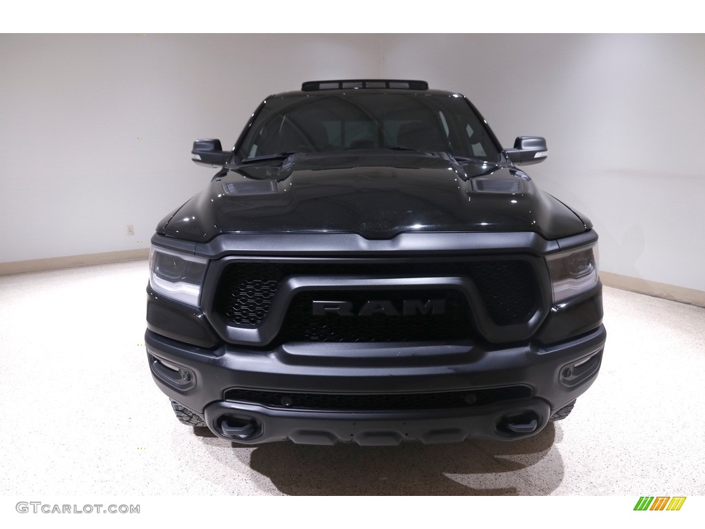 2020 1500 Rebel Crew Cab 4x4 - Diamond Black Crystal Pearl / Black photo #2