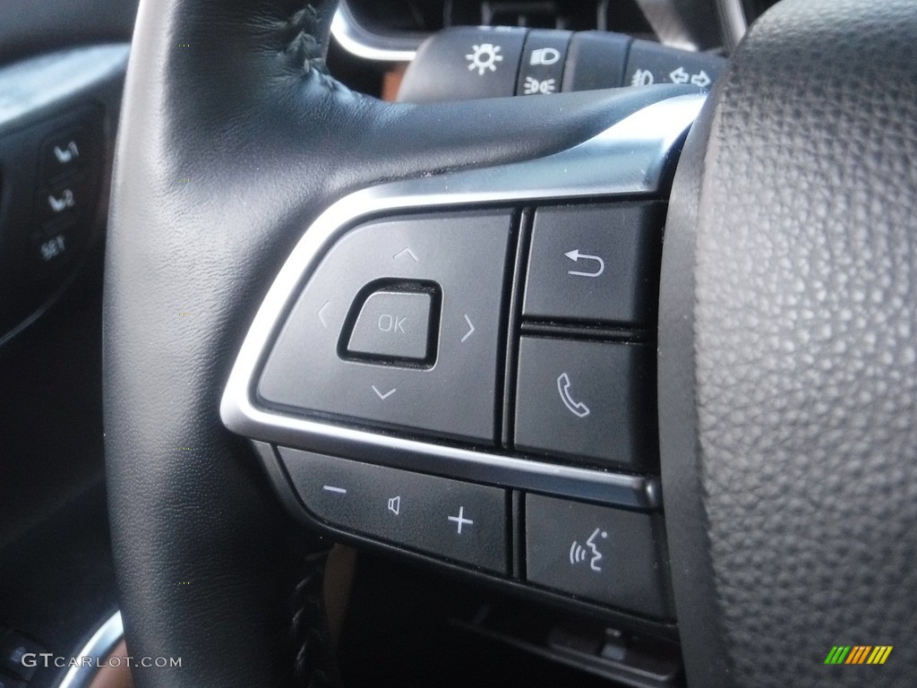 2020 Toyota Highlander Hybrid Platinum AWD Glazed Caramel Steering Wheel Photo #145574615