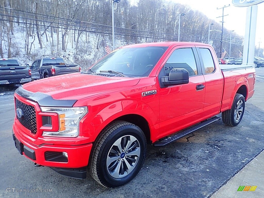Race Red 2019 Ford F150 STX SuperCab 4x4 Exterior Photo #145576064