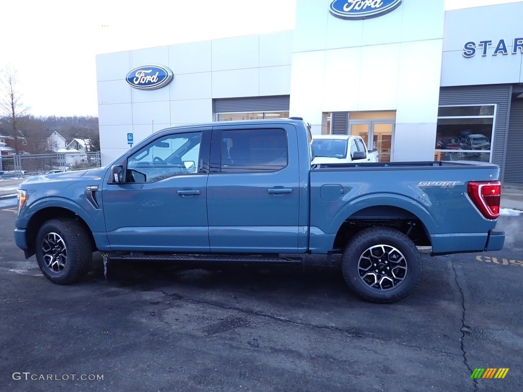 Area 51 Blue 2023 Ford F150 XLT SuperCrew 4x4 Exterior Photo #145576217