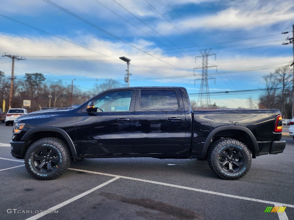 Diamond Black Crystal Pearl 2023 Ram 1500 Rebel Crew Cab 4x4 Exterior Photo #145578638