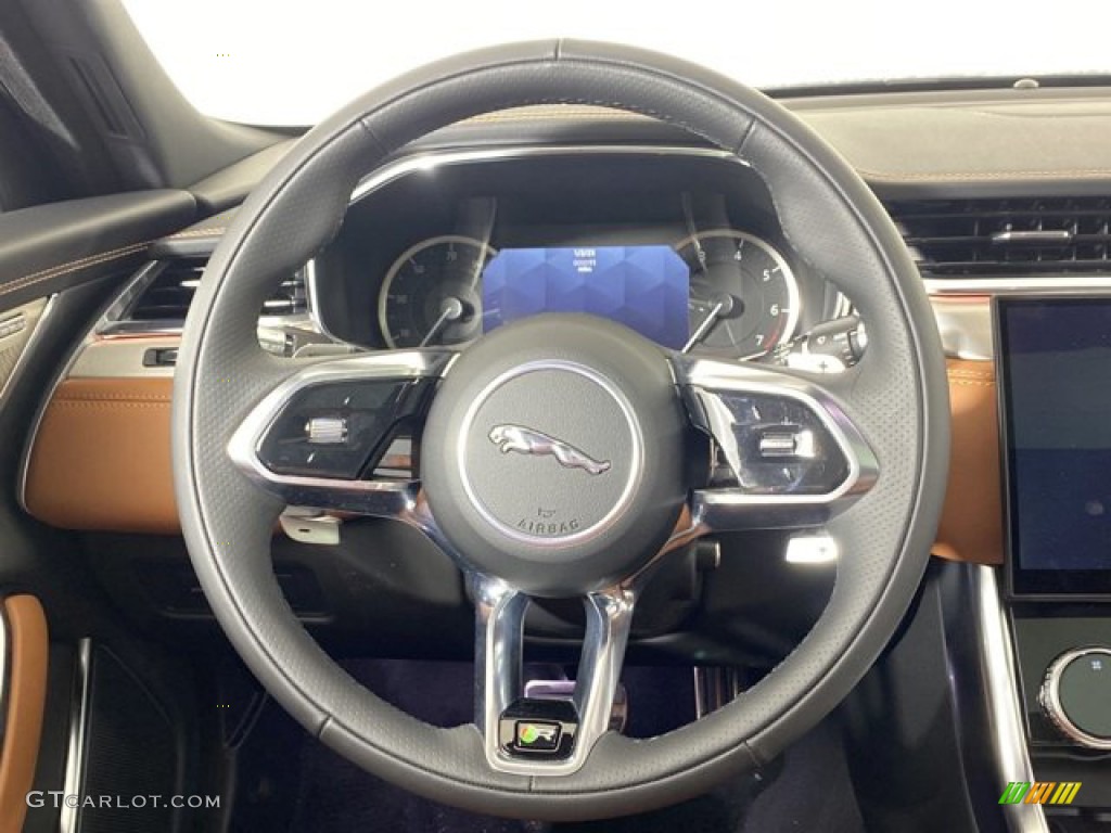 2022 Jaguar XF R-Dynamic SE AWD Sienna Tan Steering Wheel Photo #145579889