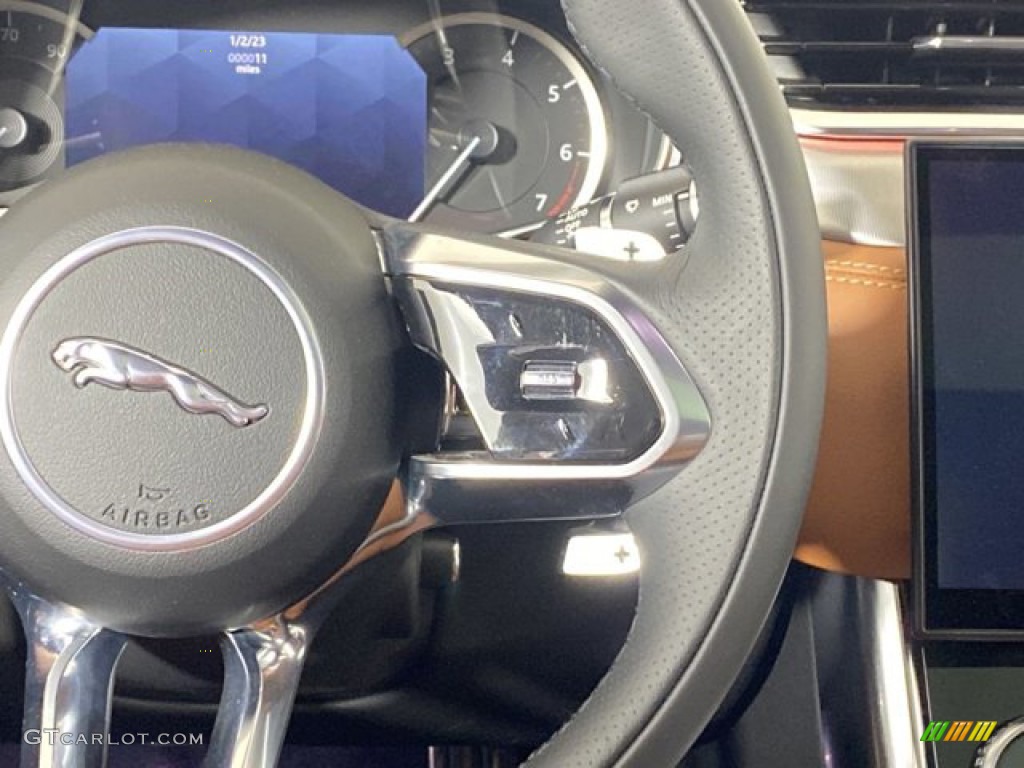 2022 Jaguar XF R-Dynamic SE AWD Sienna Tan Steering Wheel Photo #145579925