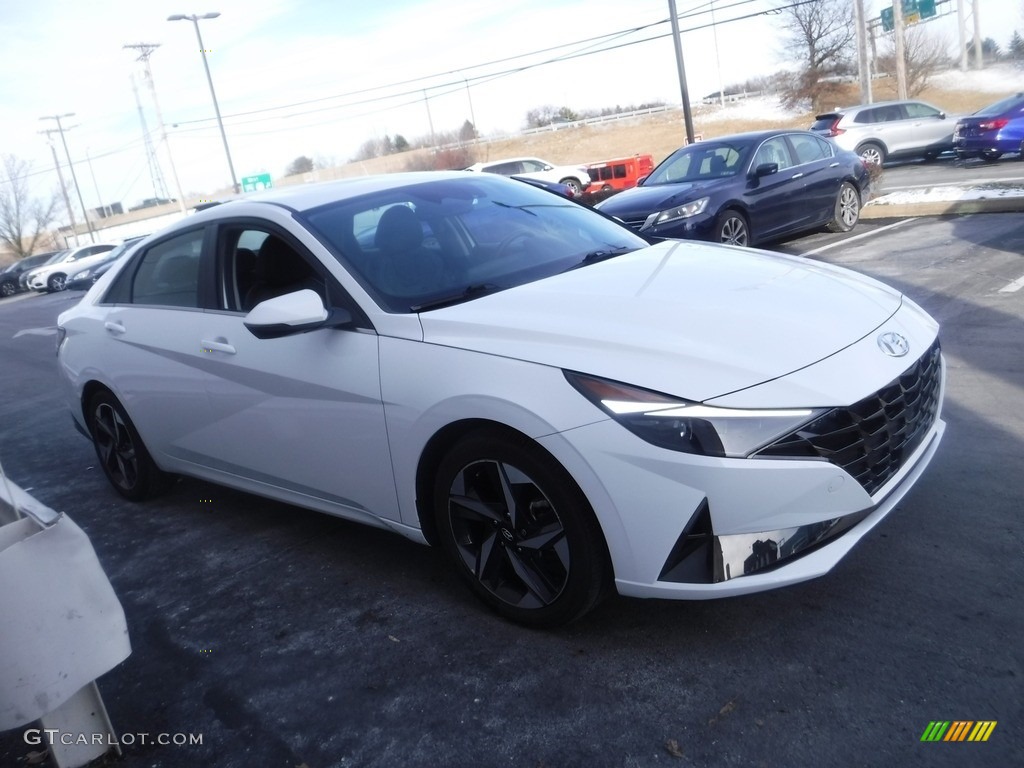 2021 Elantra Limited Hybrid - Ceramic White / Black photo #6