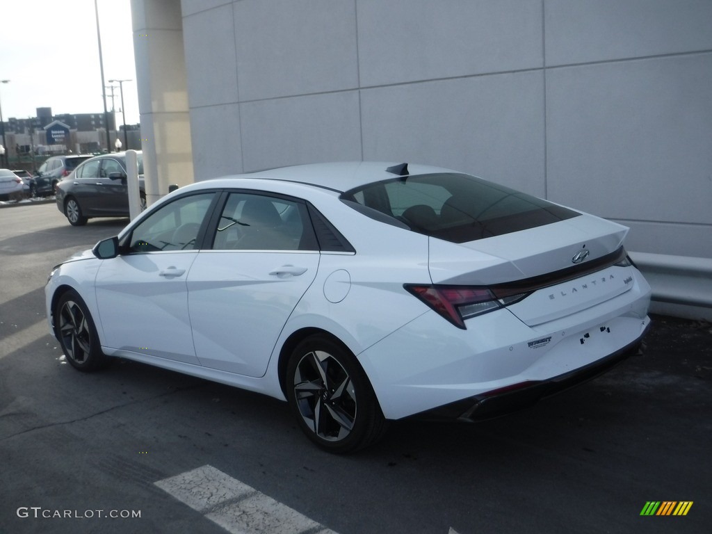 2021 Elantra Limited Hybrid - Ceramic White / Black photo #8