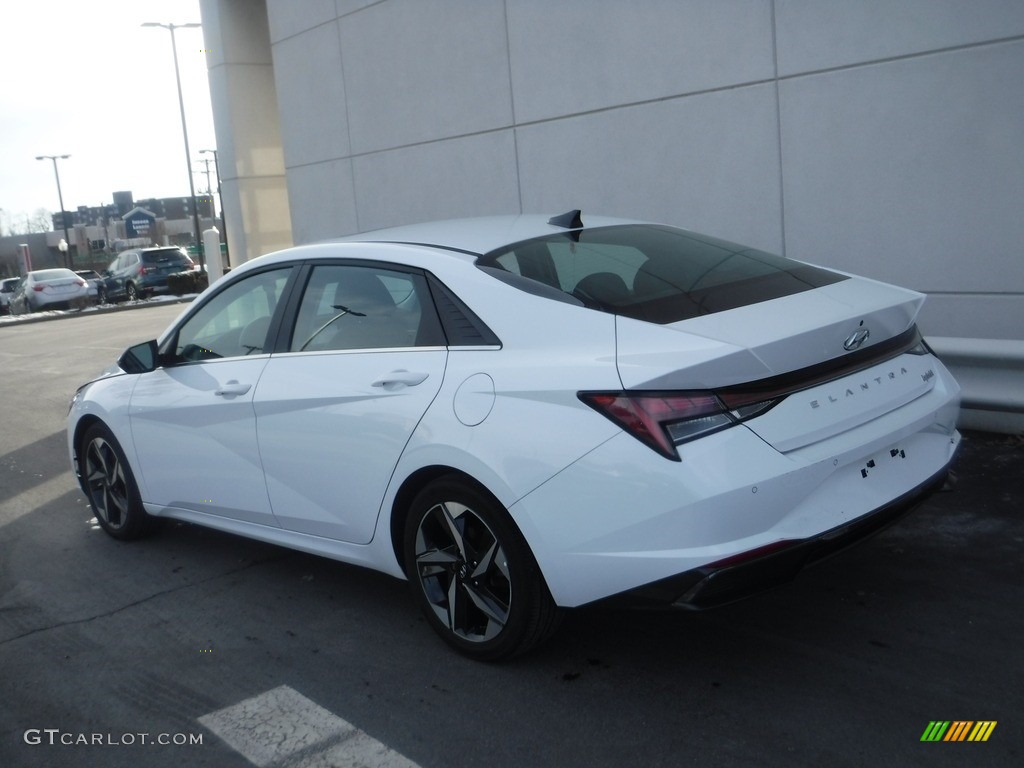 2021 Elantra Limited Hybrid - Ceramic White / Black photo #9