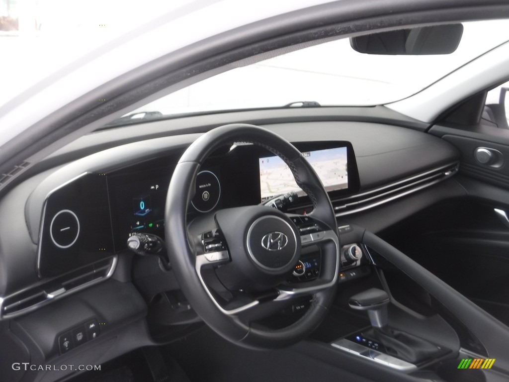 2021 Elantra Limited Hybrid - Ceramic White / Black photo #13